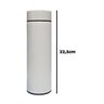 Garrafa Térmica Aço Inox com Termômetro Digital Led 500ml Branco - 6