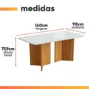 Ver imagem 3 de Conjunto Sala de Jantar Mesa 1,60m com Vidro 6 Cadeiras Montreal
