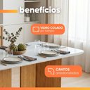 Ver imagem 5 de Conjunto Sala de Jantar Mesa 1,60m com Vidro 6 Cadeiras Montreal