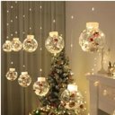 Ver imagem 1 de Piscabola Neve 3cm 200 Leds Branco Quente 220v 10 Bolas Iluminadas (6386)