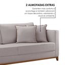 Ver imagem 5 de Sofá 3 Lugares Paris Linho 1,94M