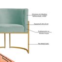 Ver imagem 5 de Kit 2 Poltronas Decorativa Sala de Estar Luana Base Gold Veludo Acqua - Montanaris Decor Md Montanar