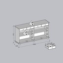 Ver imagem 7 de Buffet Aparador Rústico 100% Madeira Maciça 4 Portas 4 Gavetas Linha Rubi