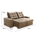 Ver imagem 3 de Sofá Retrátil e Reclinável 2 Lugares Pará Suede