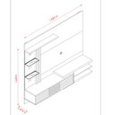 Ver imagem 4 de Painel para TV até 55 Polegadas 182cmx162cm 2 Portas Frizz Supreme