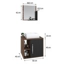 Ver imagem 6 de Conjunto Balcão C-cuba Q32 e Espelheira Soft 500 Nogal C-branco Chess Nogal C-preto Ônix