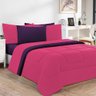 Kit Edredom + Jogo de Lençol 100% Algodão Gran Moratta 7 Peças Queen Pink Roxo - 1