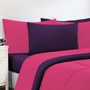 Ver imagem 2 de Kit Edredom + Jogo de Lençol 100% Algodão Gran Moratta 7 Peças Queen Pink Roxo