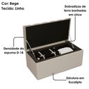 Ver imagem 5 de Cabeceira e Recamier Bau Solteiro 100 Cm Dalia Linho Bege Artte Bege