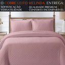 Ver imagem 2 de Cobreleito Queen Size 300 Fios Melynda Bordado Super Elegante:rosa