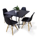 Ver imagem 4 de Mesa de Jantar 4 Lugares Preto Jade 90cm e Kit 4 Cadeiras Eiffel D03 - D'Rossi