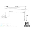 Ver imagem 4 de Mesa Gamer Escrivaninha 1400x600 Netmobil - Preto