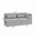 Ver imagem 3 de Sofá Modular 2 Lugares com braço lateral EasyBox CabeCasa MadeiraOriginals