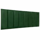 Ver imagem 1 de Cabeceira Queen Veludo Verde Placa Modulada Estofada Ripada Adesiva