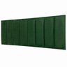 Cabeceira Queen Veludo Verde Placa Modulada Estofada Ripada Adesiva - 3