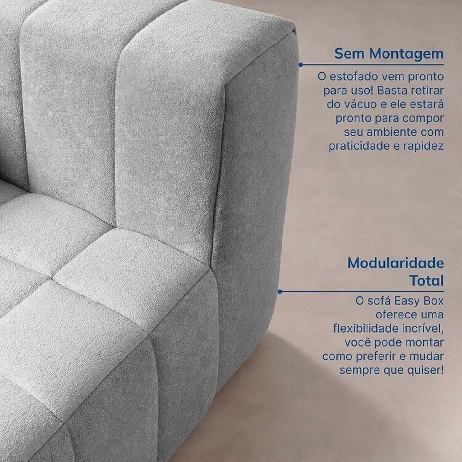 Sofá Modular 02 Módulos Poltrona Easybox Cabecasa Madeiramadeira - 4