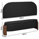 Ver imagem 7 de Kit Cabeceira e Calçadeira Império King Size para Cama Box 195cm Bouclê Facto - Sofa Store:bouclê Pr