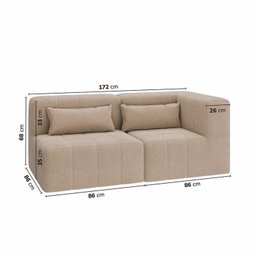 Sofá Modular de Canto 02 Módulos Easybox Cabecasa Madeiramadeira - 3
