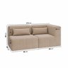 Sofá Modular 2 Lugares com braço lateral EasyBox CabeCasa MadeiraOriginals - 3