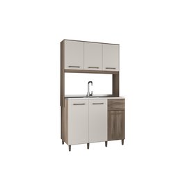 Cozinha Compacta, com Ótimo Espaço para Armazenamento - Naturale / Off White - 1