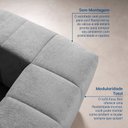 Ver imagem 6 de Sofá Modular 2 Lugares com puff EasyBox CabeCasa MadeiraOriginals Cinza Claro