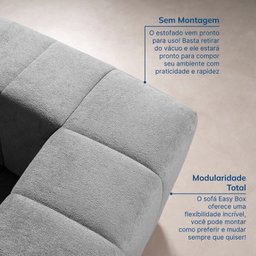 Sofá Modular de Canto 01 Canto 01 Poltrona e 01 Puff Easybox Cabecasa Madeiramadeira - 6