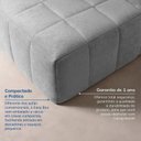 Ver mais imagens de Sofá Modular 2 Lugares com puff EasyBox CabeCasa MadeiraOriginals Cinza Claro