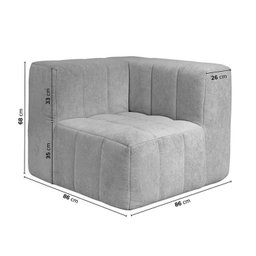 Sofá Modular de Canto 01 Canto 01 Poltrona e 01 Puff Easybox Cabecasa Madeiramadeira - 13