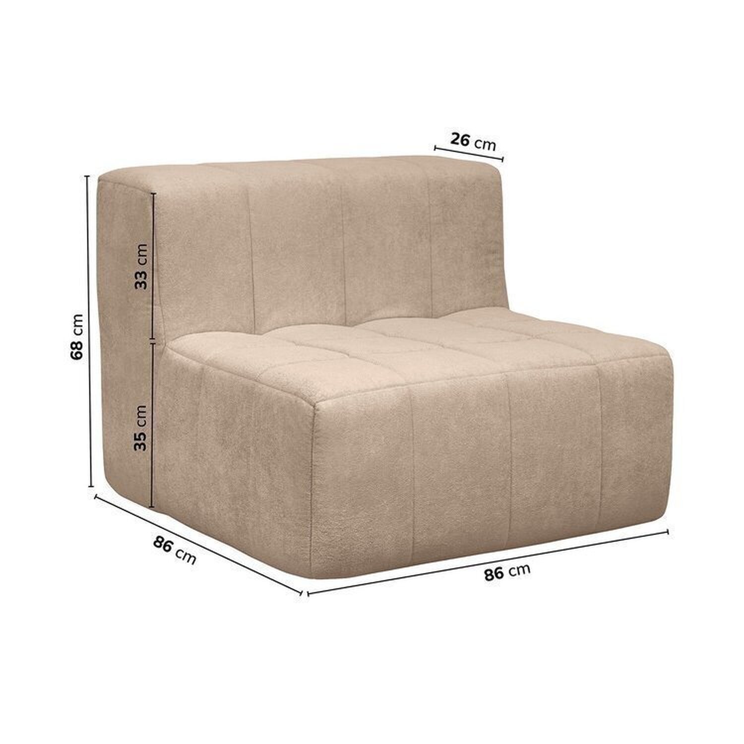 Sofá Modular 02 Módulos Poltrona Easybox Cabecasa Madeiramadeira - 11