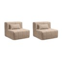 Ver imagem 5 de Sofá Modular 2 Lugares EasyBox CabeCasa MadeiraOriginals Marrom Taupe