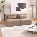 Ver imagem 1 de Sofá Modular 2 Lugares EasyBox CabeCasa MadeiraOriginals Marrom Taupe