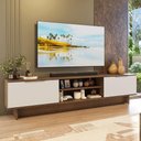 Ver imagem 1 de Rack para TV até 80 Polegadas 218 cm 2 Portas Rustic/Branco Stella Madesa