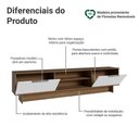 Ver imagem 4 de Rack para TV até 80 Polegadas 218 cm 2 Portas Rustic/Branco Stella Madesa