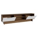 Ver imagem 6 de Rack para TV até 80 Polegadas 218 cm 2 Portas Rustic/Branco Stella Madesa