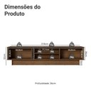 Ver imagem 3 de Rack para TV até 80 Polegadas 218 cm 2 Portas Rustic/Branco Stella Madesa