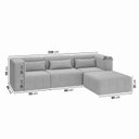 Ver imagem 3 de Sofá Modular 3 Lugares com puff EasyBox CabeCasa MadeiraOriginals