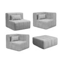 Ver imagem 2 de Sofá Modular 3 Lugares com puff EasyBox CabeCasa MadeiraOriginals