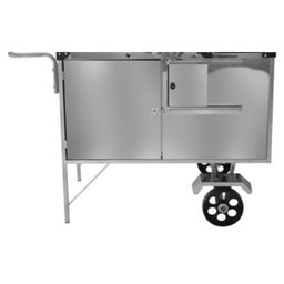 Carrinho de Churrasco Grego Inox Guarda Sol e Rodas Maciças Cefaz - 2