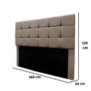Ver imagem 3 de Cabeceira Estofada Cama Box Casal 160 Cm Ananda Suede:cappuccino