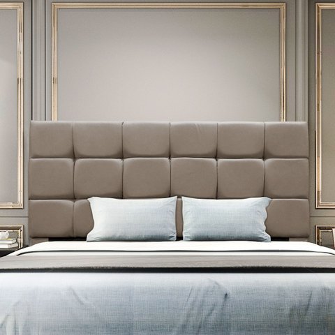 Cabeceira Estofada Cama Box Casal 160 Cm Ananda Suede:cappuccino