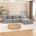 Ver imagem 1 de Sofá Modular de Canto 02 Poltronas 01 Canto e 01 Puff CabeCasa MadeiraOriginals