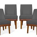 Ver imagem 4 de Kit 04 Cadeiras de Jantar Virgínia Composê e Courissimo
