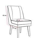 Ver imagem 5 de Kit 04 Cadeiras de Jantar Virgínia Composê e Courissimo