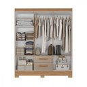 Ver imagem 3 de Guarda Roupa Casal com Espelho 6 Portas Fortaleza Atualle Acacia com Reflecta