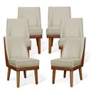 Ver imagem 4 de Kit 06 Cadeiras de Jantar Virgínia Composê e Courissimo