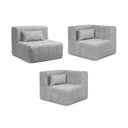 Ver imagem 5 de Sofá Modular 3 Lugares EasyBox CabeCasa MadeiraOriginals Cinza Claro