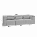 Ver imagem 3 de Sofá Modular 3 Lugares EasyBox CabeCasa MadeiraOriginals Cinza Claro