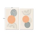 Ver imagem 2 de Conjunto 2 Quadros Decorativos Tela em Lona Minimalista Moderna 100x60cm Para Sala Quarto