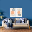 Ver imagem 4 de Conjunto 2 Quadros Decorativos Tela em Lona Minimalista Moderna 100x60cm Para Sala Quarto