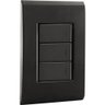 Conjunto 4x2 com 3 Interruptores Simples 10 a 250 V Tramontina Liz Grafite - 1